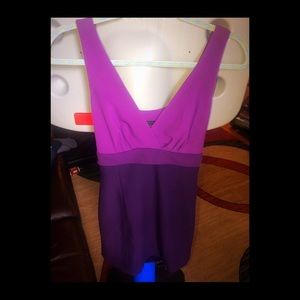 Armani exchange size 2, color block purple dress